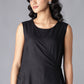 W for Woman Black Angrakha Maxi Dress In Round Neck