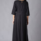 W for Woman Black Angrakha Maxi Dress In Round Neck