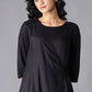 W for Woman Black Angrakha Maxi Dress In Round Neck