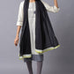 W for Woman Black Cotton Dupatta With Printed Border