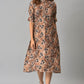 W for Woman Brown Floral Printed Vaccy Dress