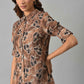 W for Woman Brown Floral Printed Vaccy Dress