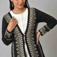 W for Woman Black Reversible Jacquard Women Cardigan