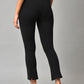 W for Woman Black Solid Knitted Flared Pants