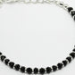 NVR Women Silver Plated Black Beaded Adjustable Rakhi With Roli Chawal - Swadesiicart