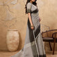 Shree Shyam Fashion Charcoal Grey Linen Saree