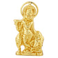Estele Gold-Polished God of love Sri Krishna Idol with Kamdhenu for Home/Car decor - Swadesiicart