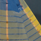 Dual Shades of Blue With Contrast Blouse Pure Mangalgiri Cotton By Gayathri Reddy Designer Studio | Swadesiicart