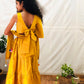 ArthLife Owl Embroidery Mustard Yellow Ghagara Dress