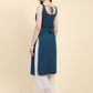 Kalini Floral Embroidered Chikankari Georgette Kurta | Swadesiicart