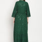 Kalini Ethnic Motifs Embroidered Chikankari Cotton Anarkali Kurta | Swadesiicart