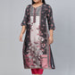 Biba Women Black & Red Ethnic Motifs Printed Kurta - Swadesiicart