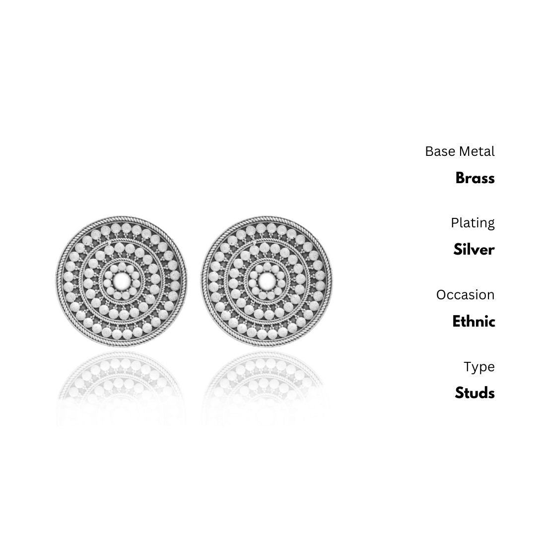 New Stylish Oxidized Gold-Polished Gold Studs Earrings for Womens by House of Ree | Swadesiicart
