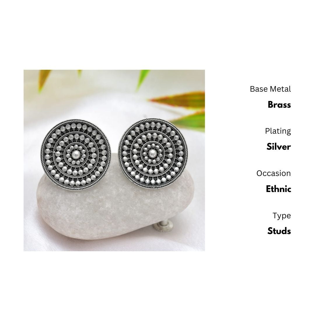 New Stylish Oxidized Gold-Polished Gold Studs Earrings for Womens by House of Ree | Swadesiicart