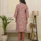 Vaasva Women Pink Tissue Shimmer Kurta With Silk Pant & Dupatta | Swadesiicart