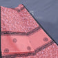 Peach Colour Block Print With Mirron Embroidered Pure Mulmul Cotton Saree By Gayathri Reddy Designer Studio | Swadesiicart