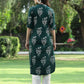 Juniper Womens Jadegreen Rayon Slub Printed Straight Kurta - Swadesiicart