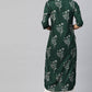 Juniper Women's Jadegreen Rayon Slub Bandhani Straight Kurta - Swadesiicart