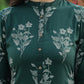 Juniper Womens Jadegreen Rayon Slub Printed Straight Kurta - Swadesiicart