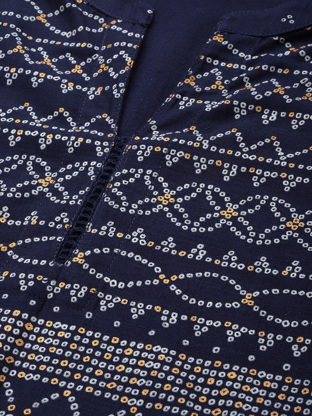 Juniper Womens Indigo Rayon Slub Placement Printed A Line Kurta - Swadesiicart