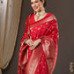 Anouk Floral Zari Banarasi Saree | Swadesiicart