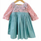 ArthLife Green And Pink Net Dress