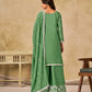 Anaita Green Heavy Chinon Palazzo Suit With Embroidery Work