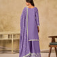 Anaita Lavender Heavy Chinon Palazzo Suit With Embroidery Work