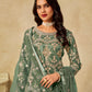 Anaita Green Heavy Net Suit With Embroidery Work
