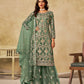 Anaita Green Heavy Net Suit With Embroidery Work