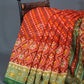 Shades of Orange Bandhni Design Semi Chanderi Saree By Gayathri Reddy Designer Studio | Swadesiicart