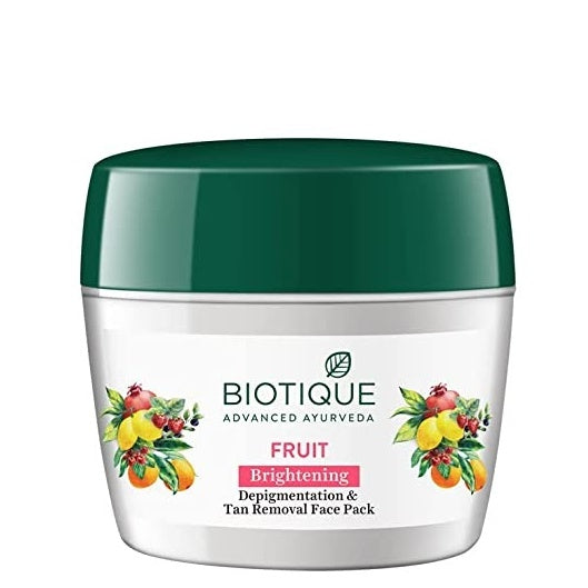 Biotique Advanced Ayurveda Fruit Brightening Depigmentation & Tan Removal Face Pack - Swadesiicart