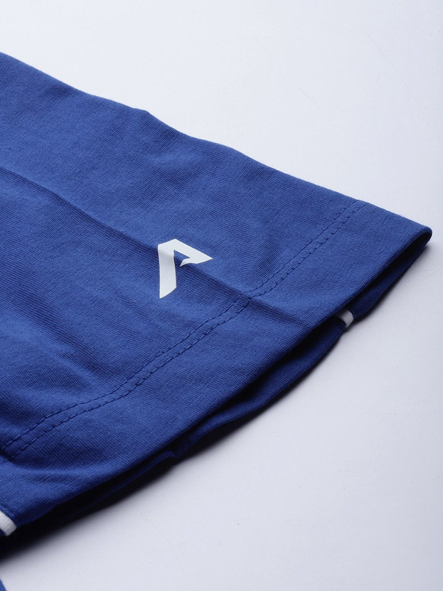Alcis Men Blue Slim Fit Training or Gym T-shirt | Swadesiicart