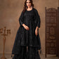 Anaita Black Net Sharara Suit With Heavy Sequin Work