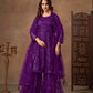 Anaita Violet Net Sharara Suit With Heavy Sequin Work