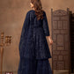 Anaita Navy Net Sharara Suit With Heavy Sequin Work
