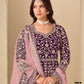 Anaita Purple Velvet Anarkali Suits With Heavy Embroidery Work