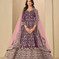 Anaita Purple Velvet Anarkali Suits With Heavy Embroidery Work
