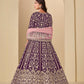 Anaita Purple Velvet Anarkali Suits With Heavy Embroidery Work