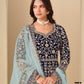 Anaita Navy Velvet Anarkali Suits With Heavy Embroidery Work