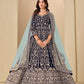 Anaita Navy Velvet Anarkali Suits With Heavy Embroidery Work