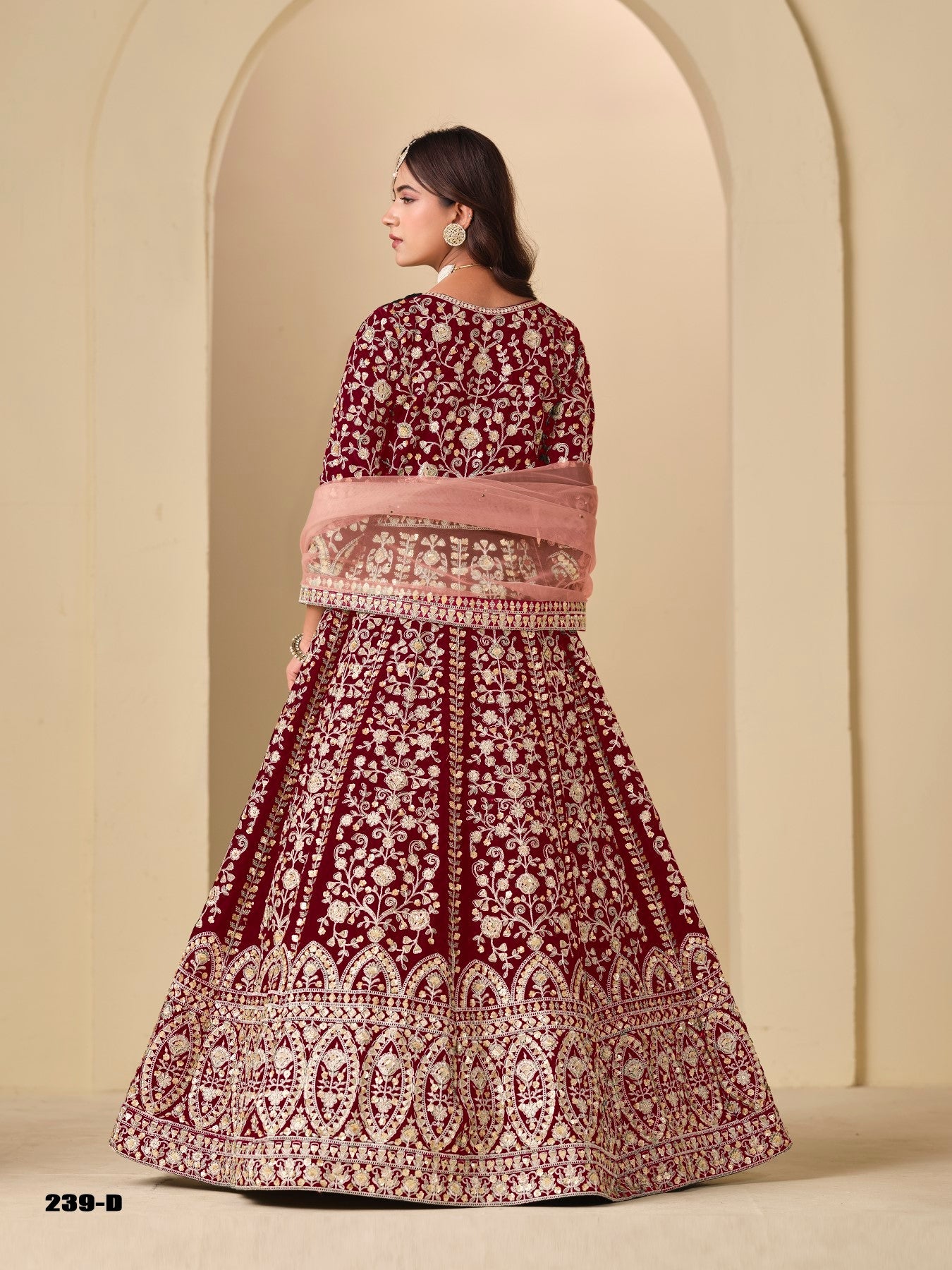 Anaita Red Velvet Anarkali Suits With Heavy Embroidery Work