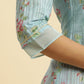 W for Woman Blue Floral Printed Light Festive Kurta