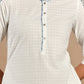 W for Woman White Thread Embroidrered Pure Cotton Straight Kurta