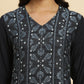 W for Woman Blue Suzani Motif Dobby Kurta