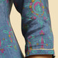 W for Woman Blue Embroidered Festive Kurta