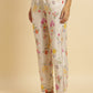 W for Woman Beige Floral Printed Pants