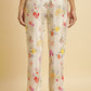 W for Woman Beige Floral Printed Pants