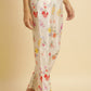 W for Woman Beige Floral Printed Pants
