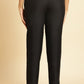 W for Woman Black Thread Embroidery A-line Kurta and Slim Pant Set